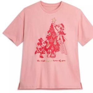 Oversized Mickey & Minnie Christmas Shirt